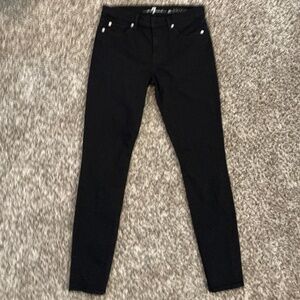 7 for All Mankind black skinny jeans 30